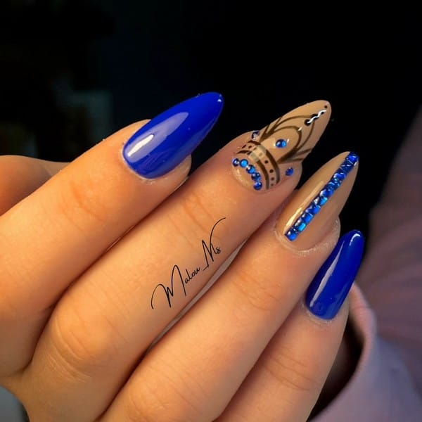 mlnls bleu et strass