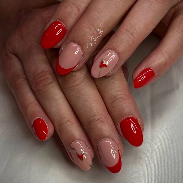 mlnls coeur rouge or