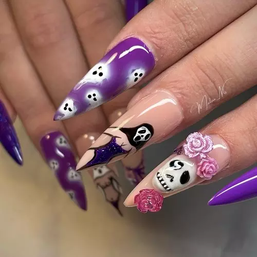 pose americaine violet